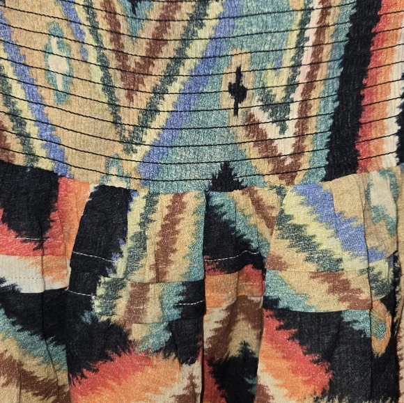 Women's Lauren Ralph Lauren Multicolor Ruched Waist Tiered Skirt Size 12 EUC - Picture 3 of 7